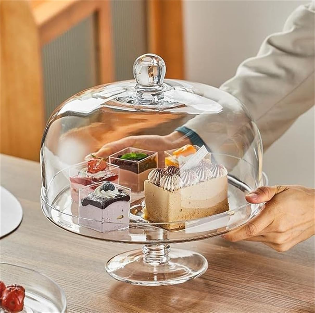 ケーキスタンド ガラスドーム付き Amazon｜PpzhenN ガラスドーム ケーキスタンド 蓋付 ヨーロッパの
